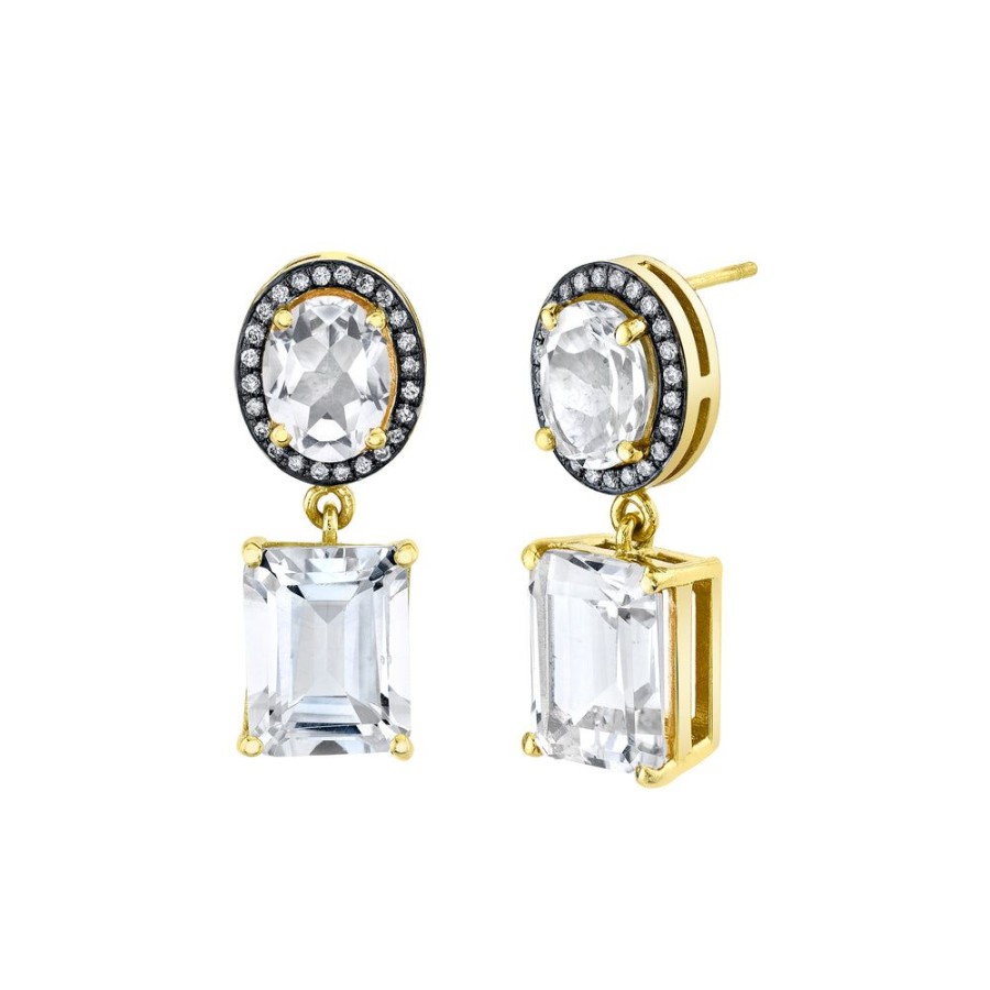 Fine Sarah Hendler Signature | North South Pave Mash Up Earrings