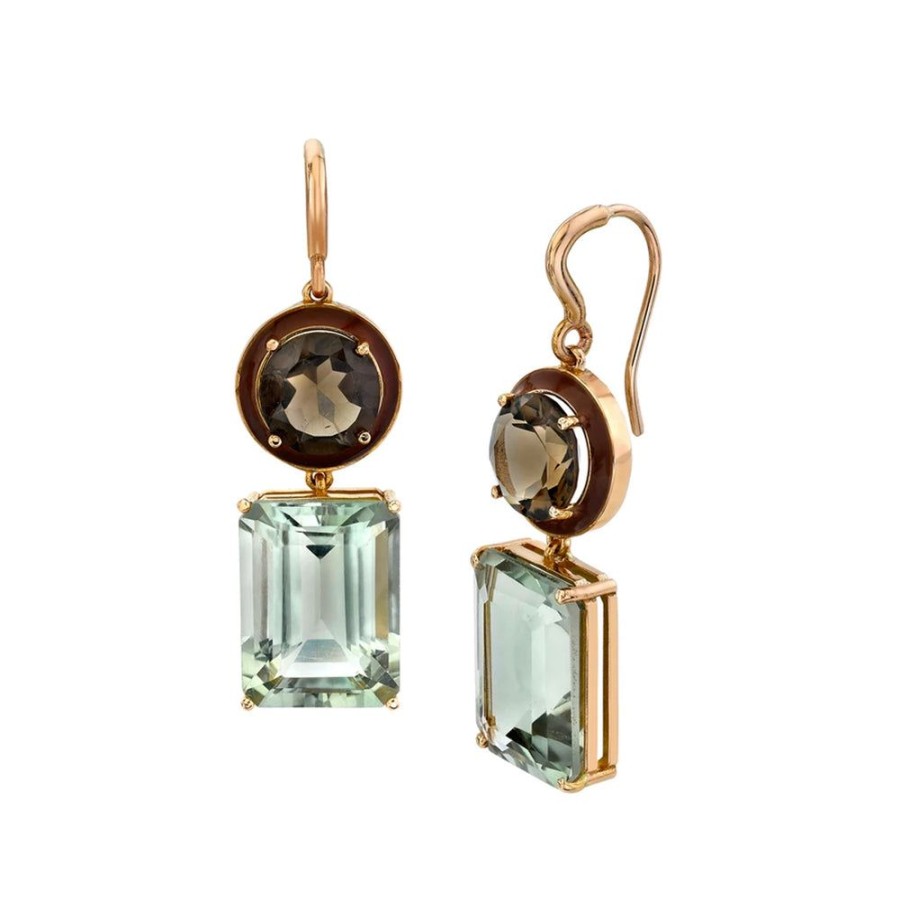 Fine Sarah Hendler Statement | Large Gaga Enamel Gemstone Earrings