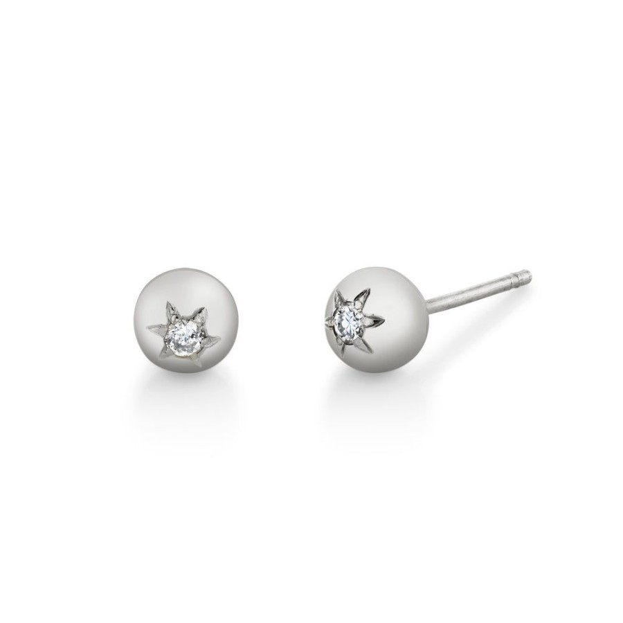 Fine Sarah Hendler Signature | Starburst Ball Studs - Diamond