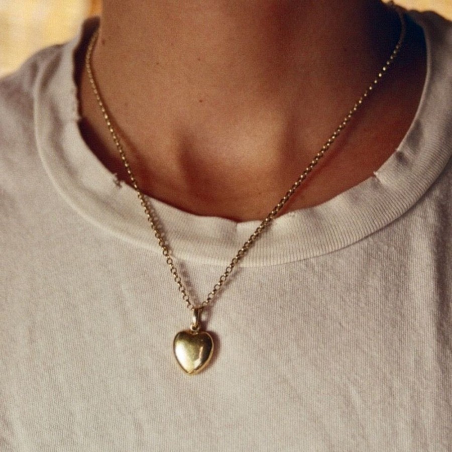 Estate Sarah Hendler Necklaces | 9K Gold Heart Locket